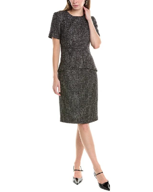 Trendy Styles St. John Metallic Tweed Midi Dress Big Savings On Minimalist Office Styles