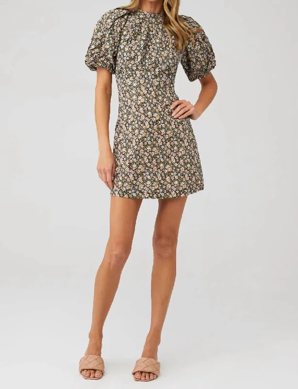 Day-To-Night Styles Eclectic Mini Dress In Multi Graceful Drape