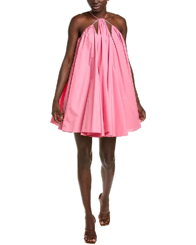 Unleash Your Style Oscar de la Renta Trapeze Halter Mini Dress Today Only