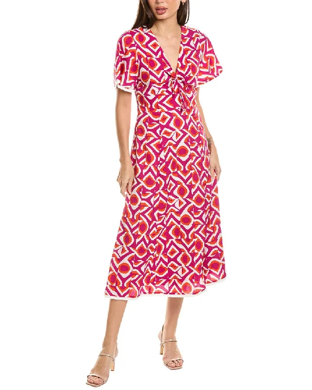 Limited-Time Offer Tahari ASL Cinched Bodice Midi Dress Today Only