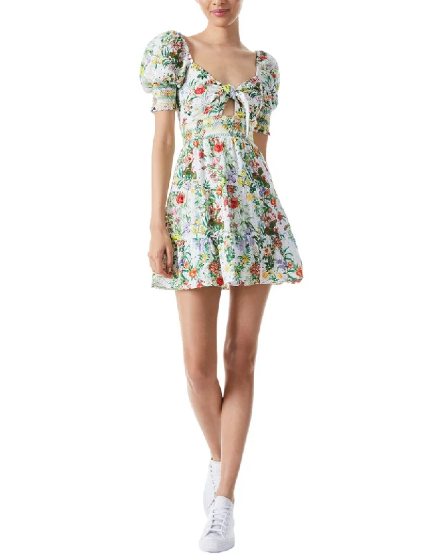 Limited Time Offers alice + olivia Kristie Tiered Mini Dress Elegant Contour