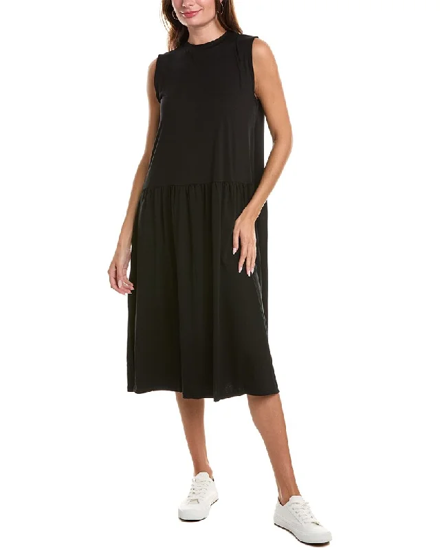 Classic Modern Offers EILEEN FISHER Crewneck Midi Dress Discounts On Casual Weekend Styles