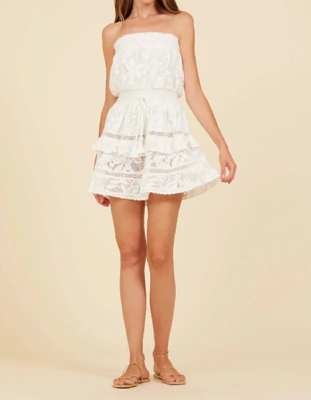 Special Offers, Don't Miss Charleston Crochet Mini Dress In White Urban Sophistication