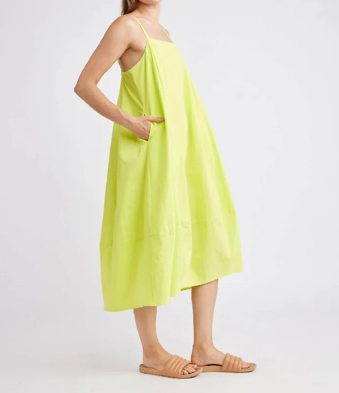 Flirty Fashion Discounts Akari Midi Dress In Citron Limited - Edition Drops