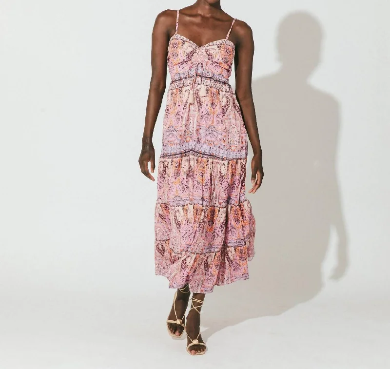 Swimwear Summer Blowout Loraine Midi Dress In Mahal Print Luxe Layering