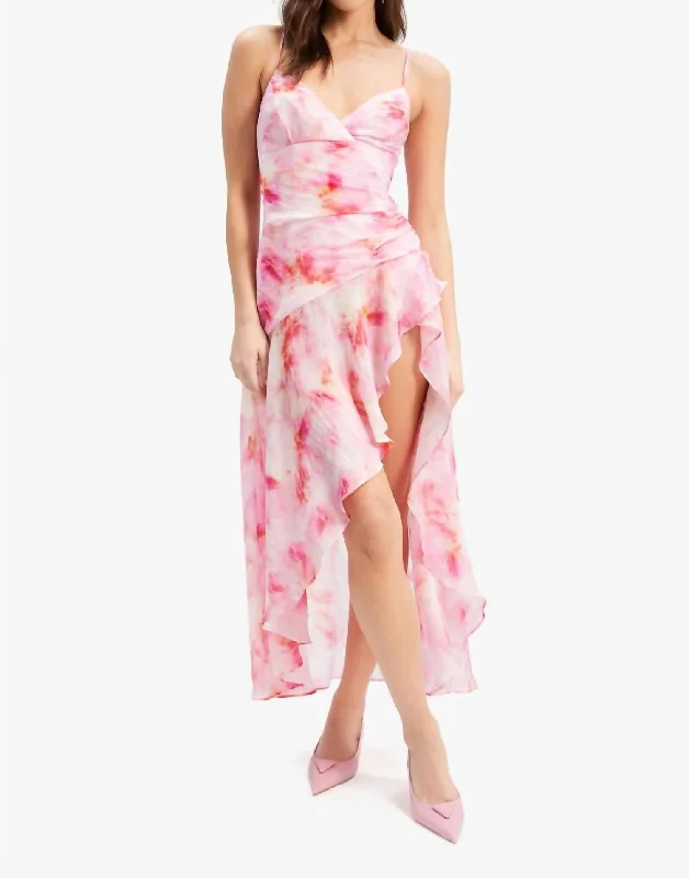 Get The Latest Trends Sorella Printed Mini Dress In Pink Tie Dye Big Savings On Minimalist Office Styles