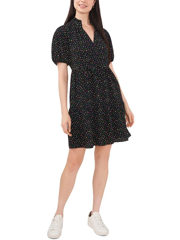 Style Revolution Womens Polka Dots Casual Midi Dress Charming Silhouette