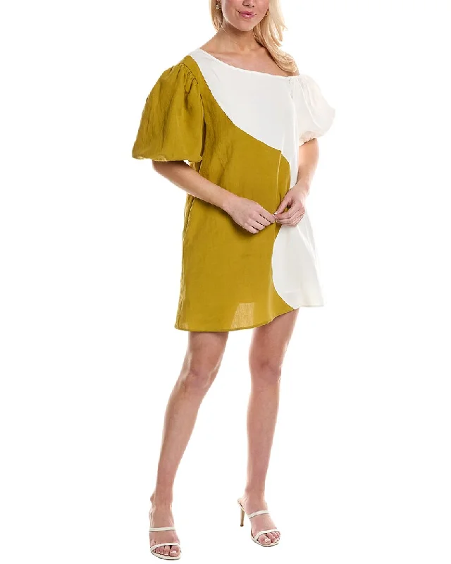 New Styles Just In CROSBY by Mollie Burch Raleigh Linen-Blend Mini Dress Minimalist Chic