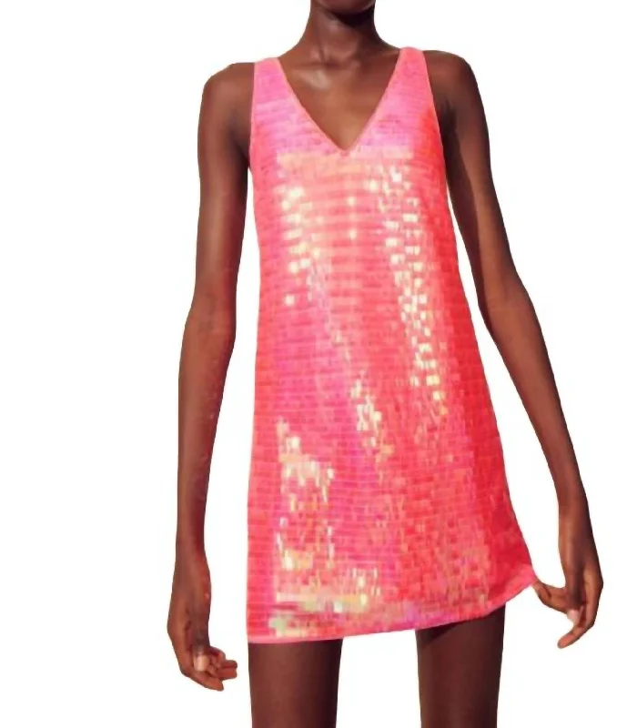 The Latest Trends Dorah Mini Dress In Pink Romantic Date - Night Ensemble