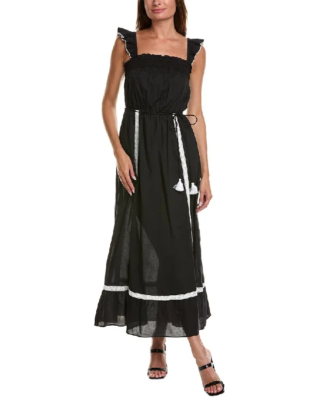 Exclusive Deals Online Garrie B Smocked Maxi Dress Parisian Effortless Chic Style