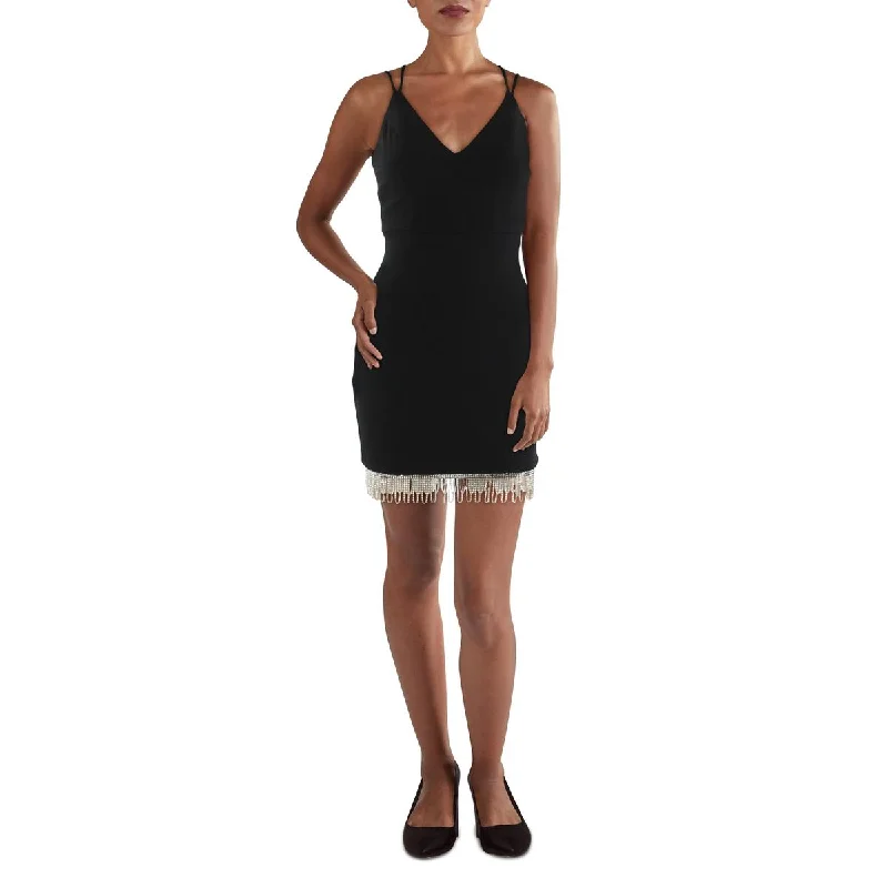 Summer Fashion City Studios Womens Juniors Embellished Short Bodycon Dress Classic Appeal