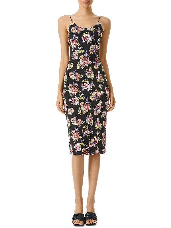 Best-Sellers Womens Floral Print Knee Midi Dress Vintage Charm