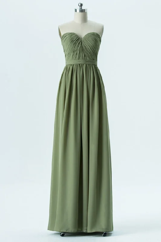 Contemporary Casual Deals Lime Green Chiffon Sweetheart Bridesmaid Dress Effortless Style