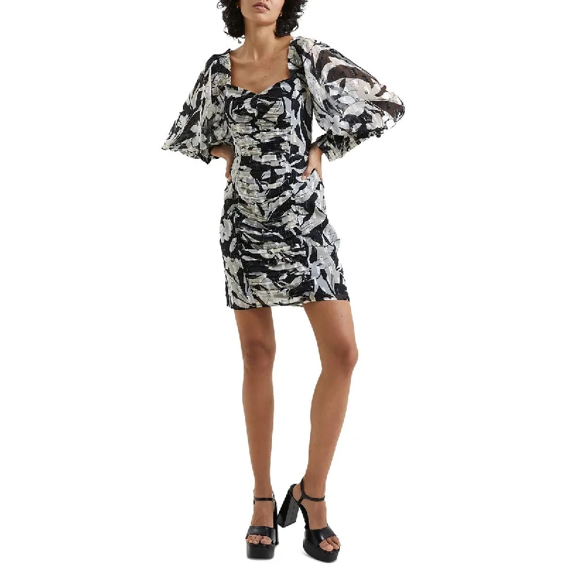 Limited Time Special Offer French Connection Womens Floral Printed Above Knee Bodycon Dress Modern Romance