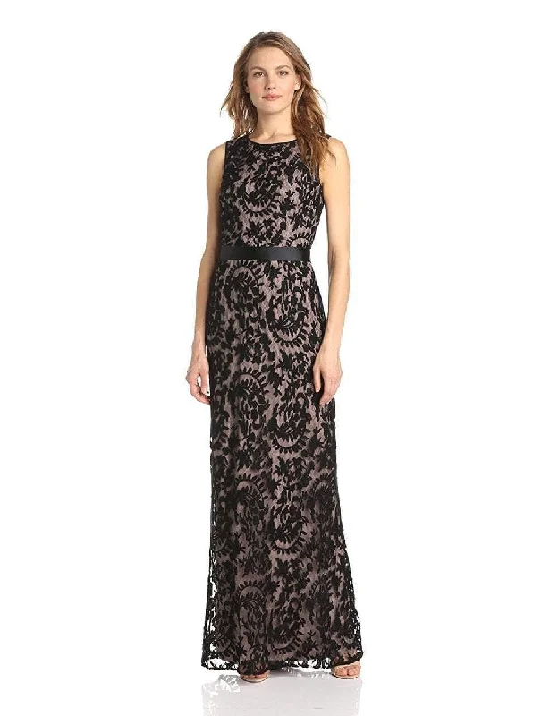 Browse Our Top Products Adrianna Papell - Fitted Sleeveless Jewel Neck Sheath Dress 81883180 - 1 Pc Black in Size 14 Available Charming Silhouette