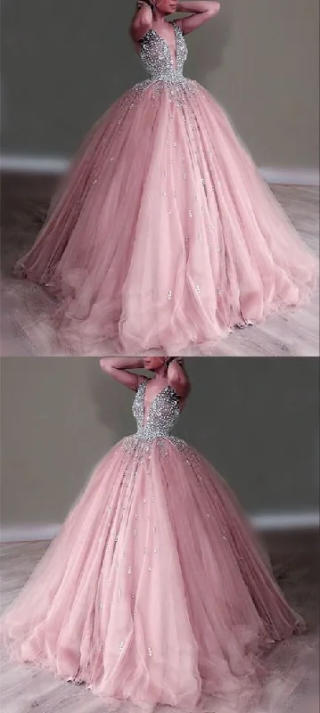 Fashion Deal Pale Pink Princess Prom Dresses Ball Gown   cg16906 Subtle Sophistication