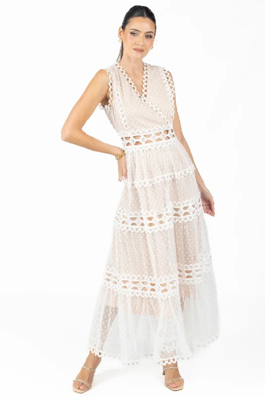 Best Deals Of The Season Blair White Lace Maxi Dress Big Savings On Rustic Countryside Styles