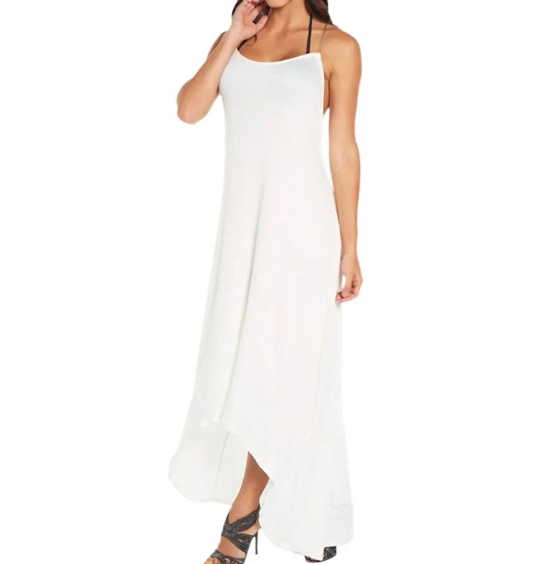 Sale Event, Prices Rock Corbel Cross Back Maxi Dress In Ivory Dreamy Draping