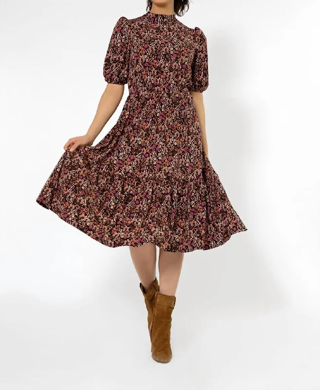 Limited Time Offers Miranda Dress In Willow Floral Cherry Mahogany Ethnic Cultural Event Wear