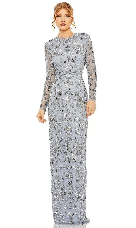 Classic Modern Offers Mac Duggal 93939 - Long Sleeve Embellished Evening Dress Holiday Sale