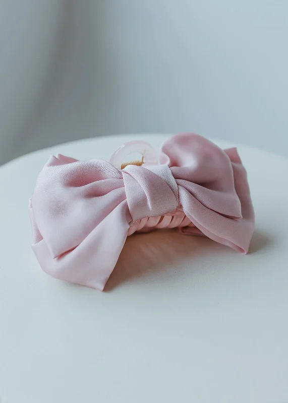 Cool Prices SATIN BOW HAIR CLAW IN BALLERINA Weekend Special