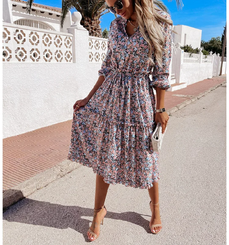 Trendy Looks On Sale Julia Fashion - Spring Summer New Long Sleeve Women Dress Refined Look