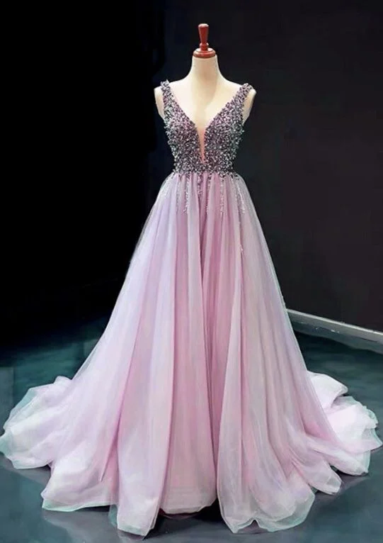 Unleash Your Trend Driven Style Mauve Pink Formal Gown Beaded prom dresses 2021    cg17309 Big Savings On Rustic Countryside Styles