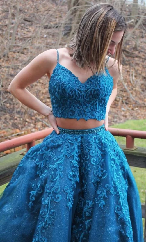 The Good Stuff two piece long prom dresses, blue lace prom gowns, fashion prom dresses for teens   cg7843 Ethnic Cultural Event Wear