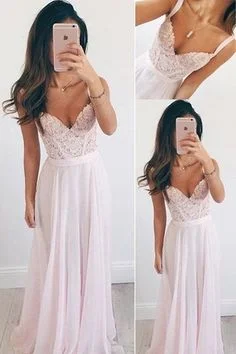 Exclusive Deals Online Pink Chiffon Prom Dresses, Elegant Prom Gowns,Long Prom Dresses  cg7379 Grab Romantic Date - Night Styles Now