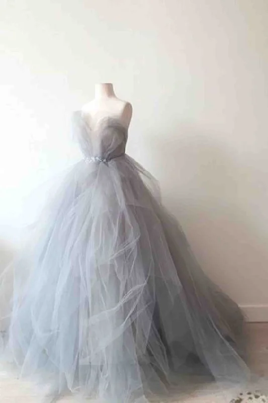 Durable Fashion Picks Elegant Prom Dress,Long Prom Dresses,Tulle Ball Gown Prom Cheap Formal Prom Dresses   cg11093 Flowy Fabric