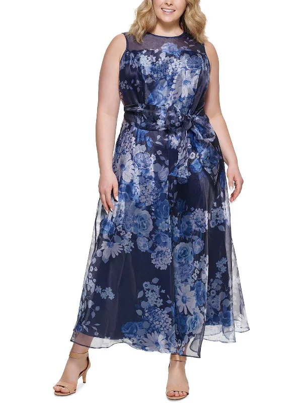 Effortless Style, Endless Impact Plus Womens Floral Print Maxi Evening Dress Great Deals On Ethnic Cultural Wear