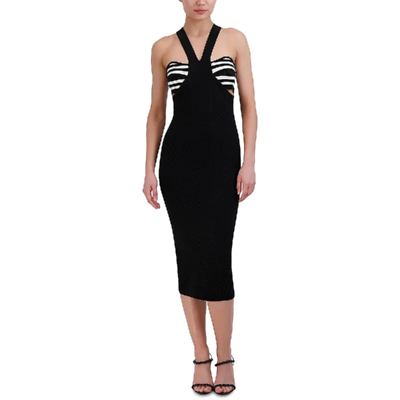 Massive Selection Sale BCBGMAXAZRIA Womens Midi Cutout Bodycon Dress Classic Charm