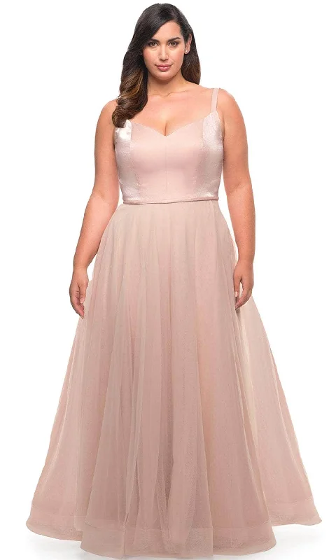 Relaxed Style Deals La Femme 29072 - Sleeveless Tulle Prom Dress Feminine Charm