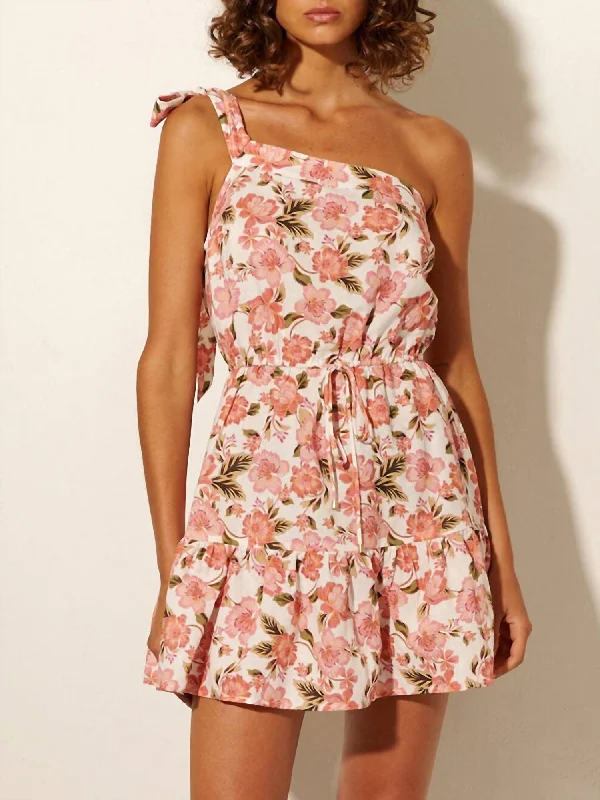 Massive Selection Sale Honor Mini Dress In Mila Peach Floral Parisian Effortless Chic Style