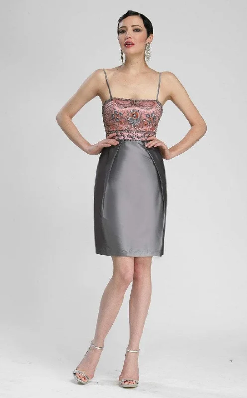 Luxe Style Discounts Sue Wong Sleeveless Embellished Bodice Empire Taffeta Dress N3434 - 1 pc Charcoal In Size 6 Available Romantic Date - Night Ensemble