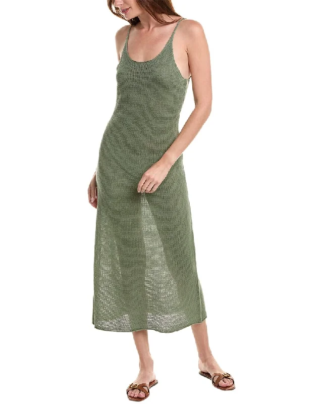 Seasonal Sale Onia Textured Linen Sweater Scoop Maxi Dress Romantic Flair