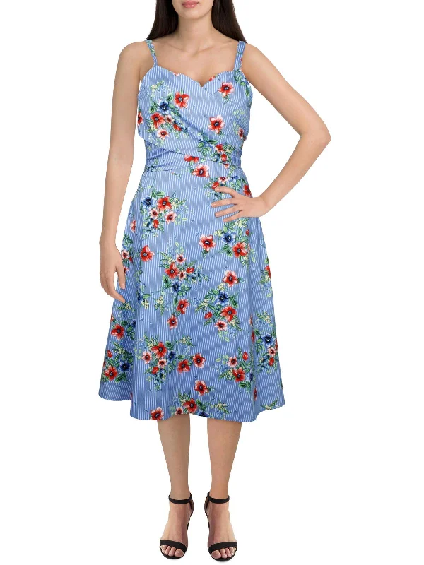 Trendy Pulse Womens Floral Sleevless Casual Dress Elegant Contour