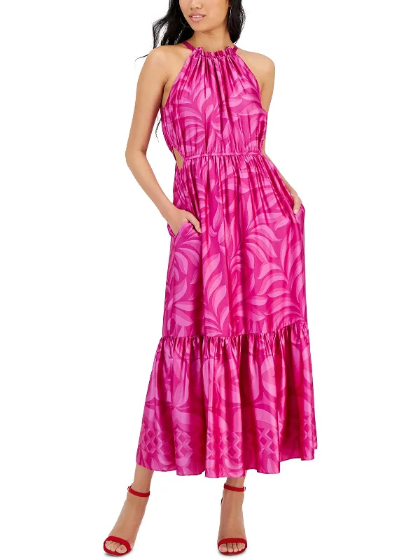 Style Upgrade Womens Cut-Out Polyester Maxi Dress Luxury Style