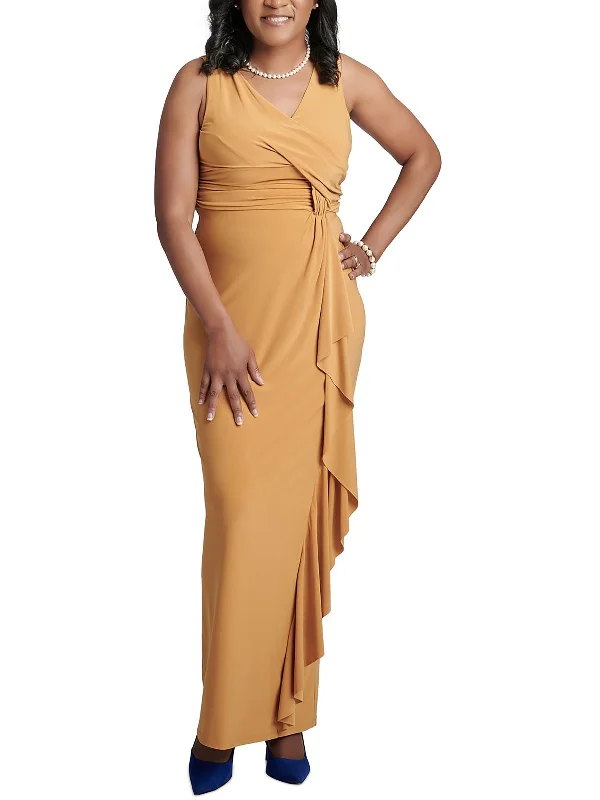 Fashion Sale Womens Solid Polyester Maxi Dress Urban Sophistication