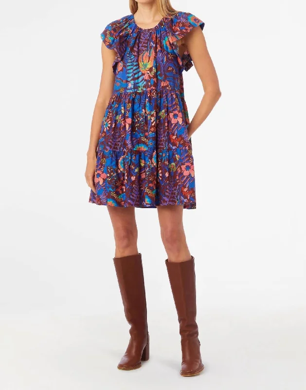 Refined Fashion Sale Kara Dress In Peacock Floral Effortless Comfort