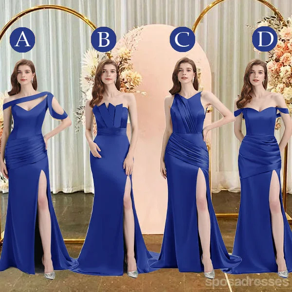 Save Big Mismatched Mermaid Royal Blue Sexy Elegant Mermaid Long Bridesmaid Dresses, BD3395 Luxury Comfort