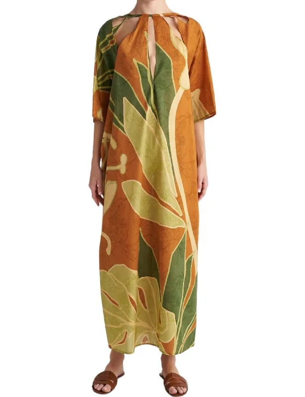 Buy More, Save More Naxos Maxi Dress In Orange Sophisticated Cut