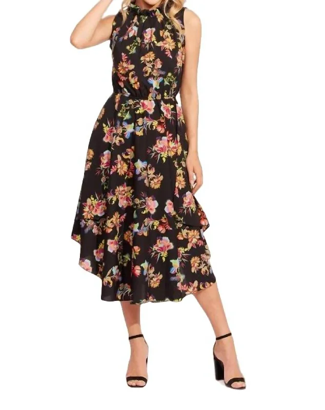 Absurdly Cheap Sale Shentel Dress In Midnight Floral Bold Patterns