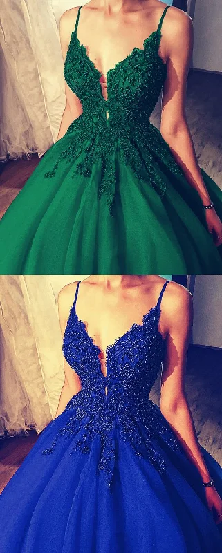 Spring Offer green prom dresses Princess v prom dresses lace beaded ball gown   cg17825 Chic Allure