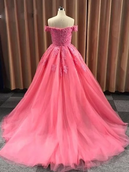 Playful Fashion Offers Ball Gown Sweetheart Cap Sleeve Lace Appliques Prom Dress    cg12182 Contemporary Chic