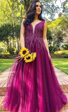 Hot Items pretty purple long prom dresses, luxury beading prom gowns, fashion graduation party dresses  cg7018 Elegant Ensemble