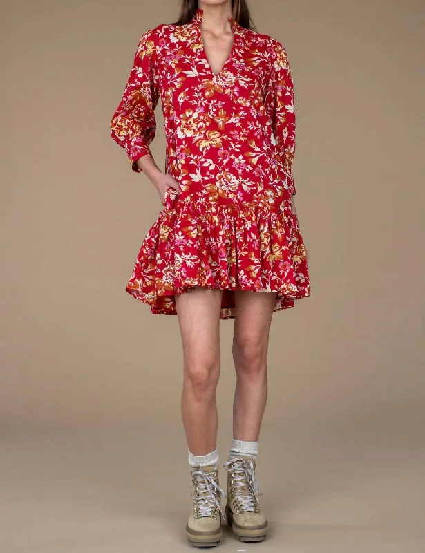 Seasonal Style Discounts Chloe Dress In Lodge Floral Tropical Island - Inspired Attire