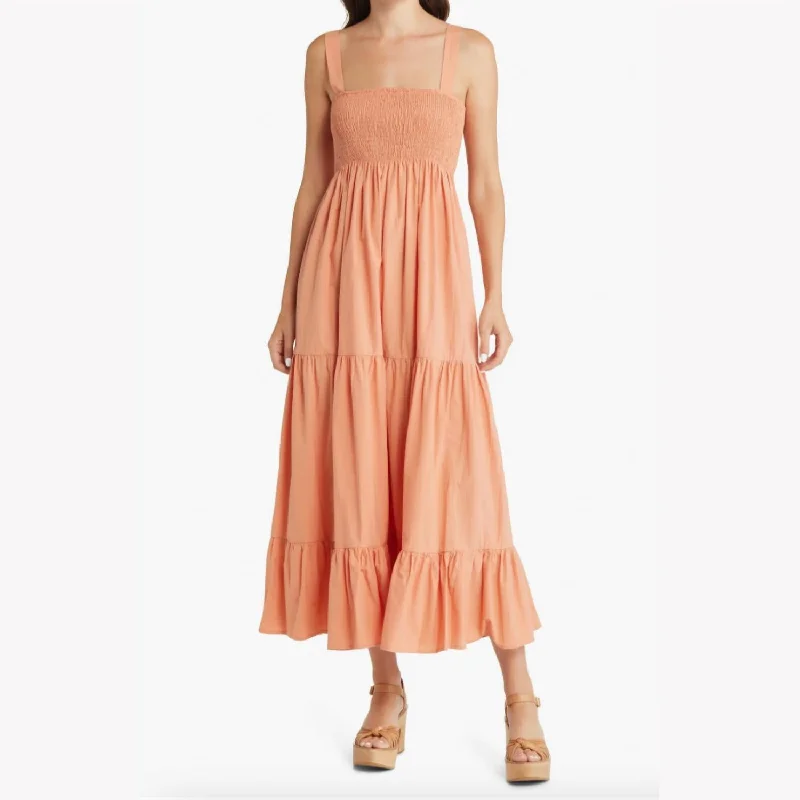 Timeless Elegance Redefined Bellmundo Maxi Dress In Coral Y2K Nostalgic Fashion Look