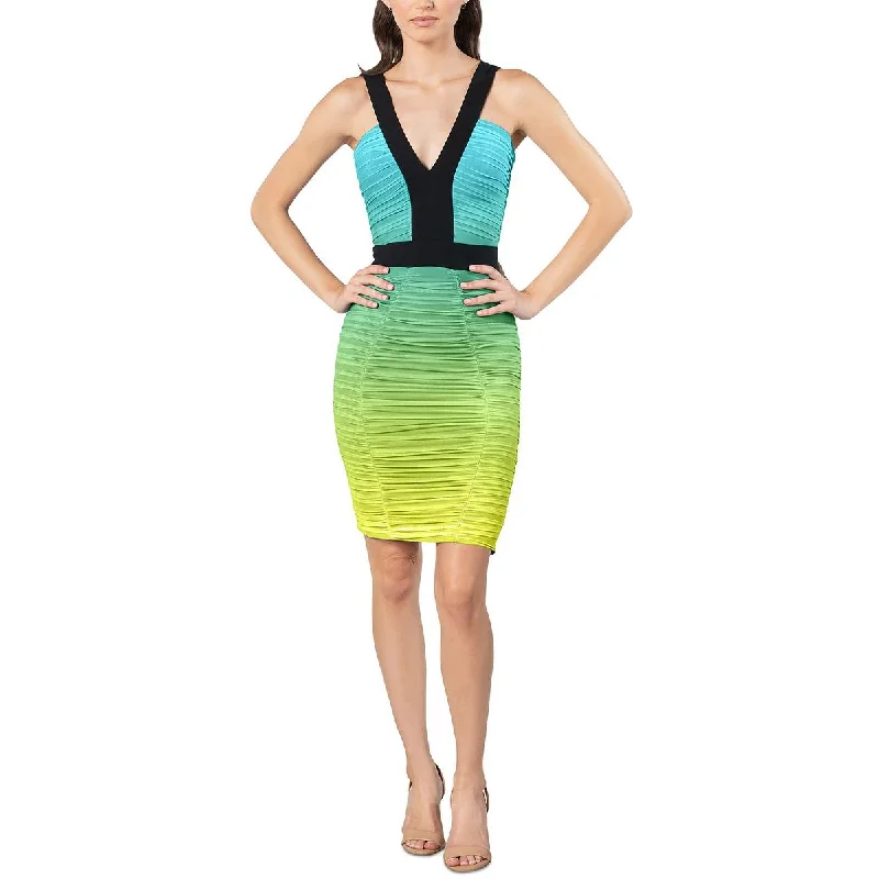 Vintage-Modern Style Offers Dress The Population Womens Ombre Knee-Length Bodycon Dress Holiday Sale