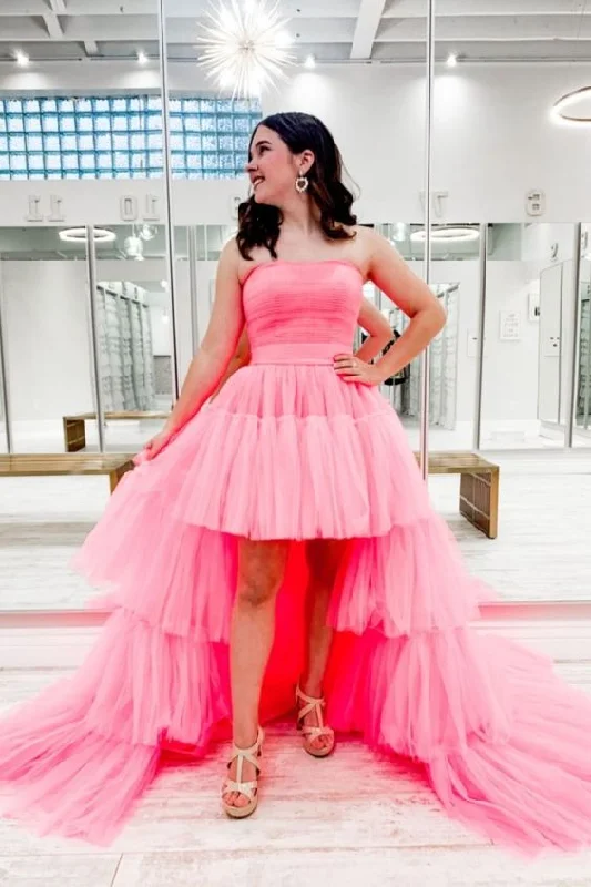 Seasonal Fashion princess high low pink dress priness dress prom gown   cg16847 Chic Allure